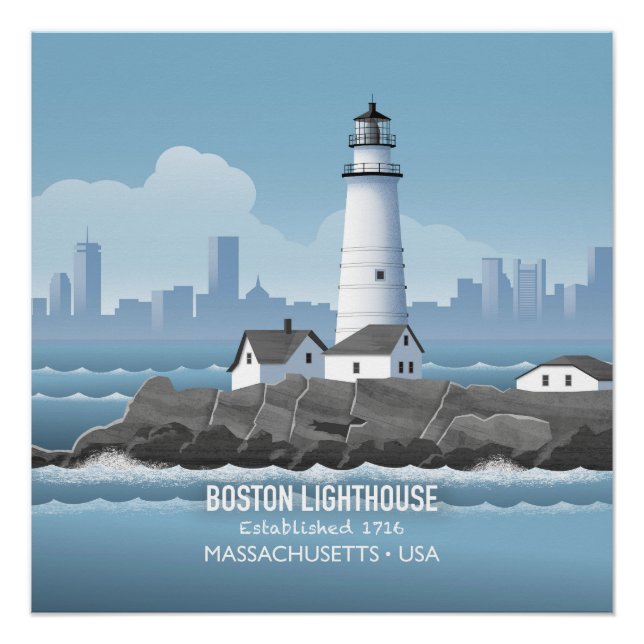Boston Lighthouse Poster (Front)