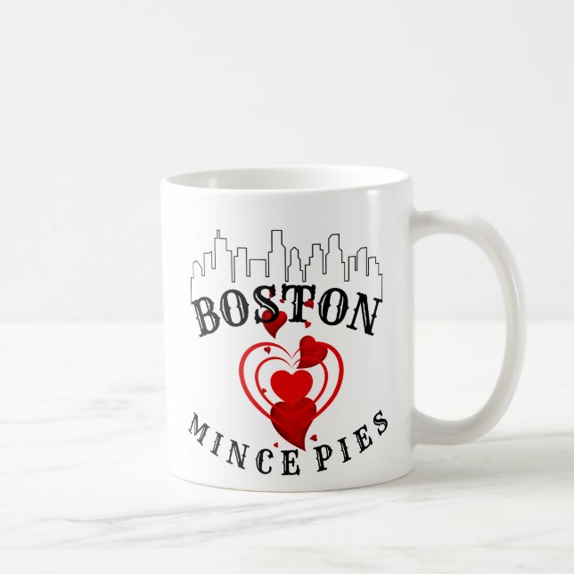 Boston Loves Mince Pies Cityscape Coffee Mug (Right)