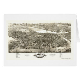 Boston, MA Panoramic Map - 1880