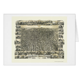 Boston, MA Panoramic Map - 1888