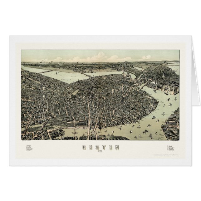 Boston, MA Panoramic Map - 1899 (Front Horizontal)