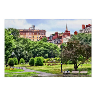 Boston MA - Relaxing In Boston Public Garden Poster