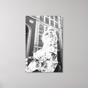 Boston, MA USA, Runner in Foil Boston Marathon Canvas Print