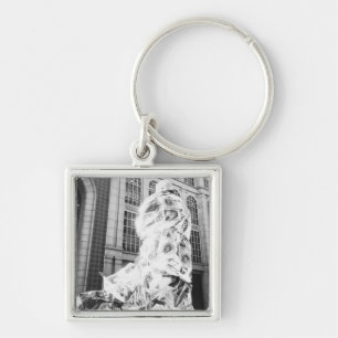 Boston, MA USA, Runner in Foil Boston Marathon Keychain