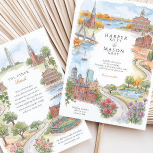 Boston MA Wedding Invitation