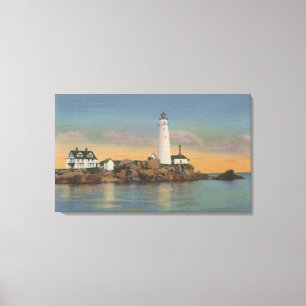 Boston, MABoston Lighthouse at Boston Harbour 2 Canvas Print