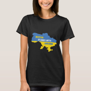 Boston Machusetts Stands With Ukraine T-Shirt