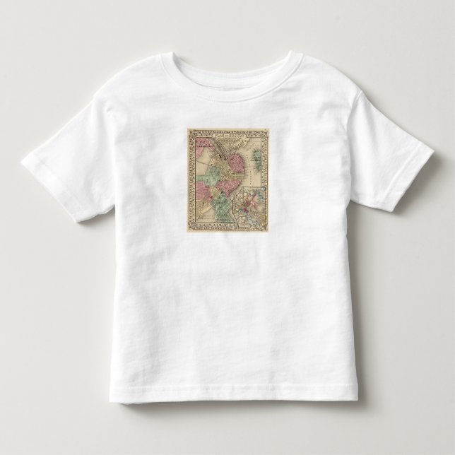 Boston Map by Mitchell Toddler T-shirt (Front)