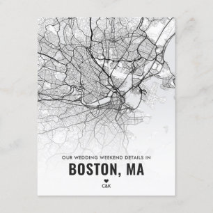 Boston Mariage Weekend Details Carte de boîtier