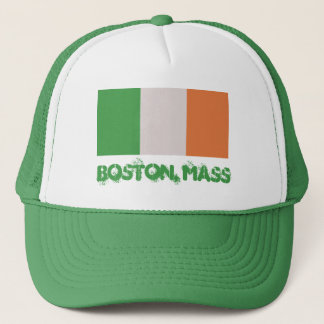Boston, Mass Proud Irish Heritage - Flag Trucker Hat