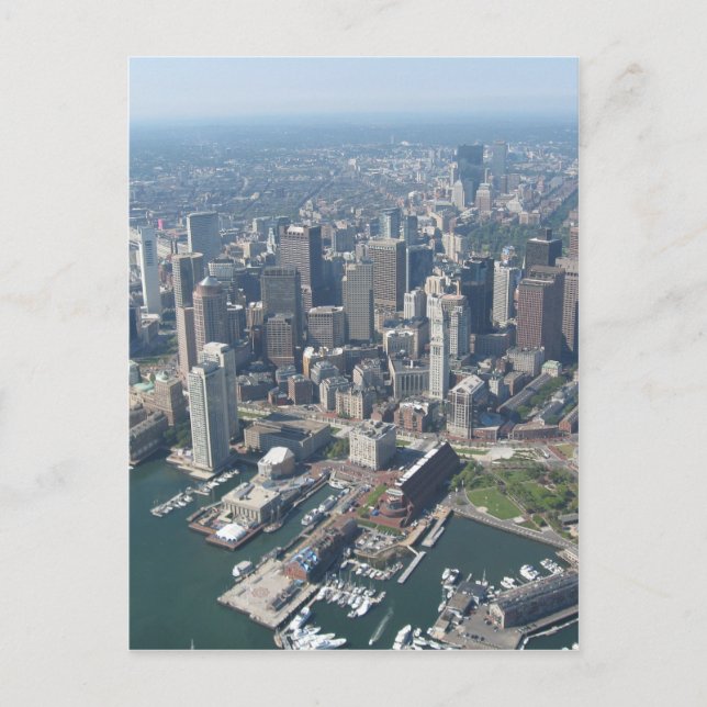 Boston Mass Skyline Postcard (Front)