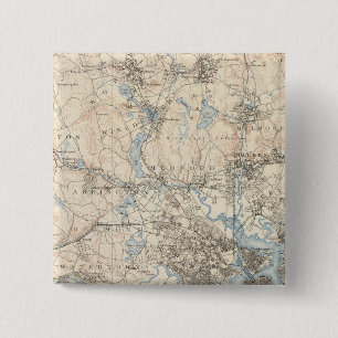 Boston, Massachusetts 2 Inch Square Button