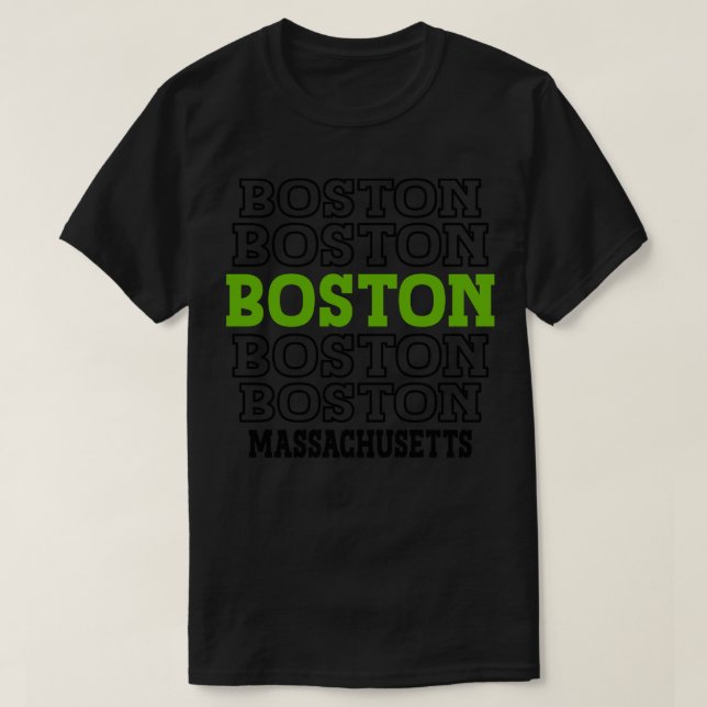 Boston Massachusetts 2 T-Shirt (Design Front)