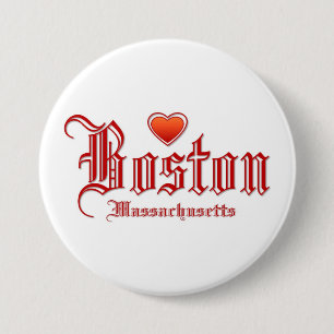 Boston Massachusetts 3 Inch Round Button