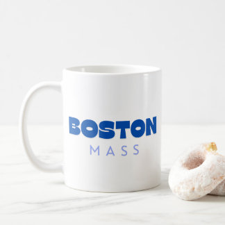 Boston Massachusetts Blue Modern Coffee Mug
