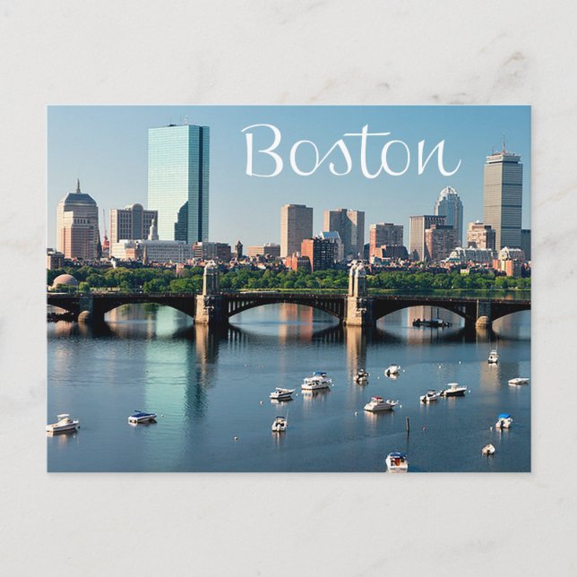 Boston, Massachusetts - Boston Skyline Post Card (Front)