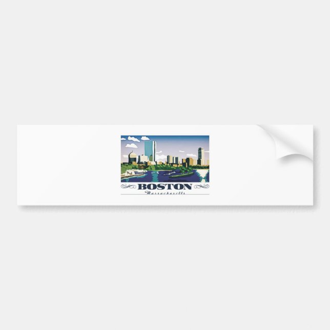 Boston, Massachusetts Bumper Sticker (Front)