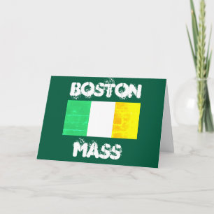 Boston Massachusetts Celtic Pride – Irish Flag Thank You Card