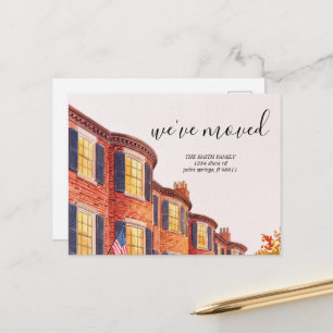 Boston Massachusetts City New Address We've moved Postcard