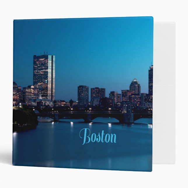 Boston Massachusetts City Skyline Binder (Front/Inside)
