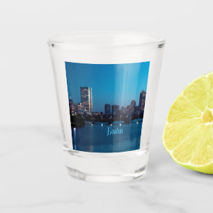 Boston Massachusetts City Skyline Shot Glass