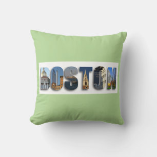 Boston Massachusetts City Travel Photos Throw Pillow