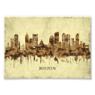 Boston Massachusetts Cityscape Photo Print
