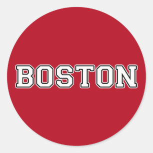 Boston Massachusetts Classic Round Sticker