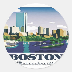 Boston, Massachusetts Classic Round Sticker