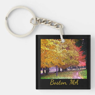 Boston, Massachusetts Fall Foliage  Keychain