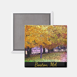 Boston, Massachusetts Fall Foliage  Magnet