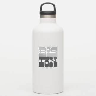 Boston Massachusetts Grey Bubble Letter