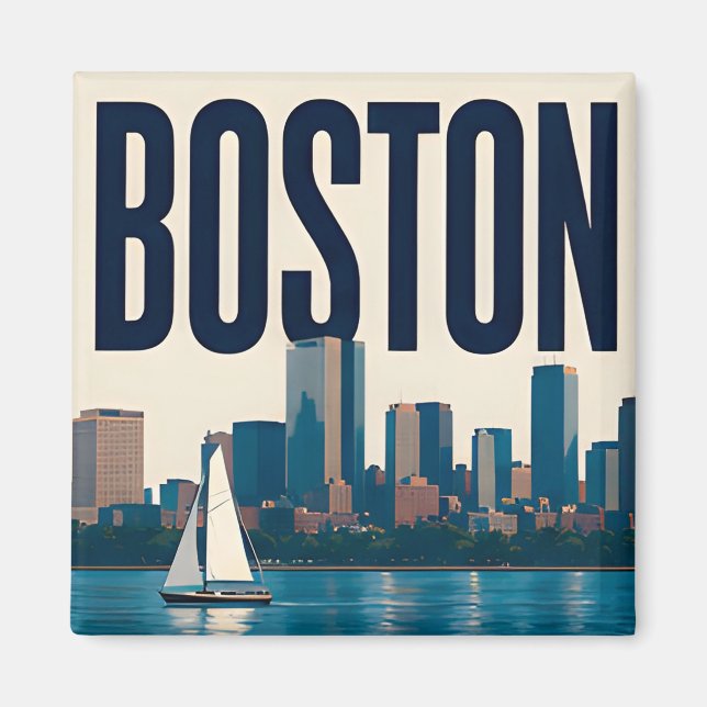 ⚓ Boston Massachusetts Historic Magnet (Front)