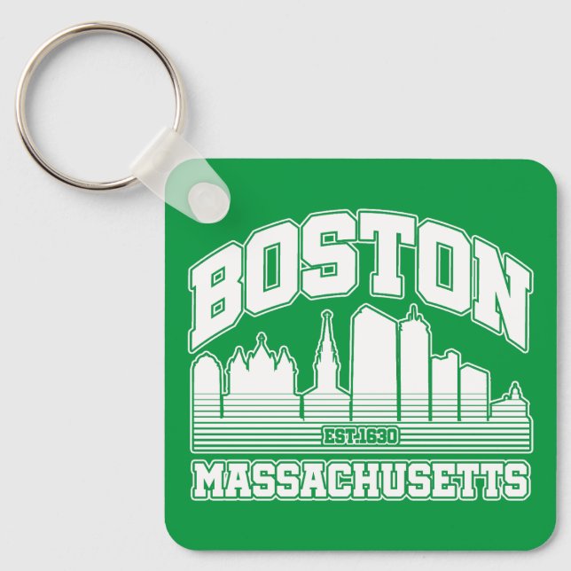 Boston,Massachusetts Keychain (Front)