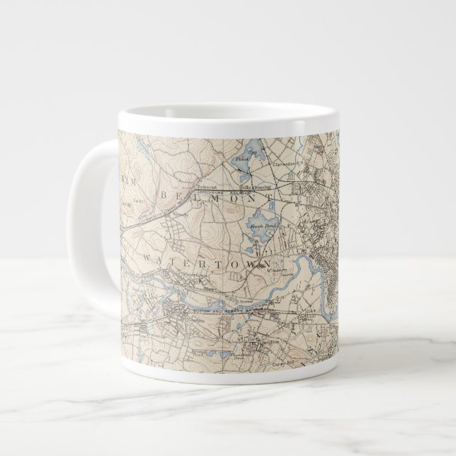 Boston, Massachusetts Large Coffee Mug (Front Left)