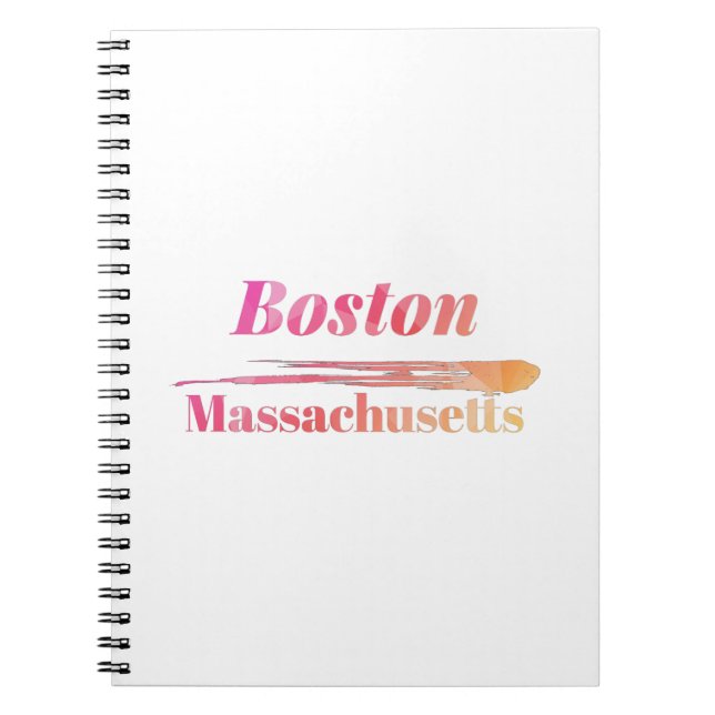 Boston Massachusetts Low Poly Notebook (Front)