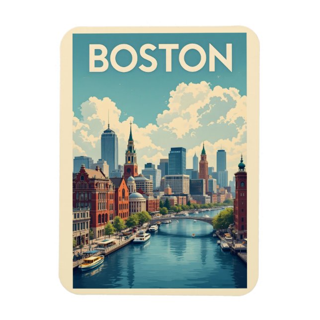 Boston Massachusetts Magnet (Vertical)