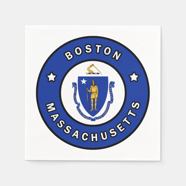 Boston Massachusetts Napkin (Front)