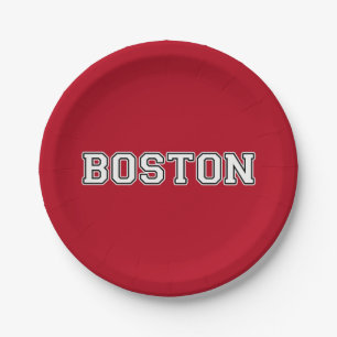 Boston Massachusetts Paper Plate