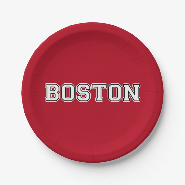 Boston Massachusetts Paper Plate (Front)