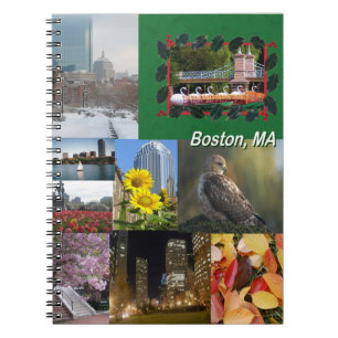 Boston, Massachusetts Photo Collage Notebook