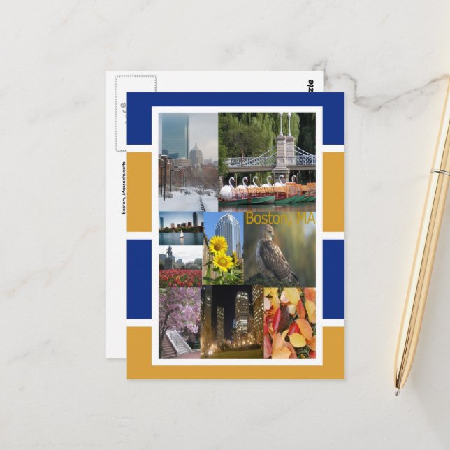 Boston, Massachusetts Postcard (Front/Back In Situ)