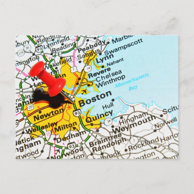 Boston, Massachusetts Postcard (Front)
