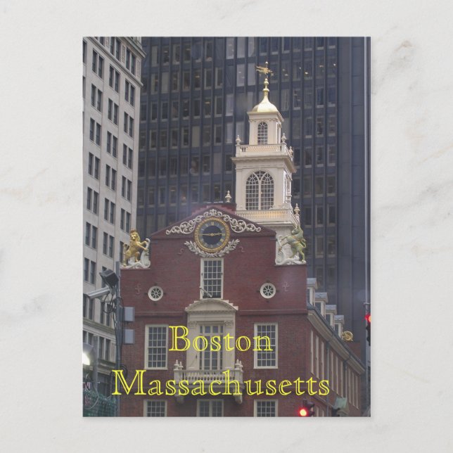 Boston Massachusetts Postcard (Front)