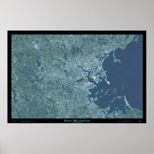 Boston, Massachusetts satellite poster