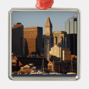 Boston, Massachusetts skyline 5 Metal Ornament