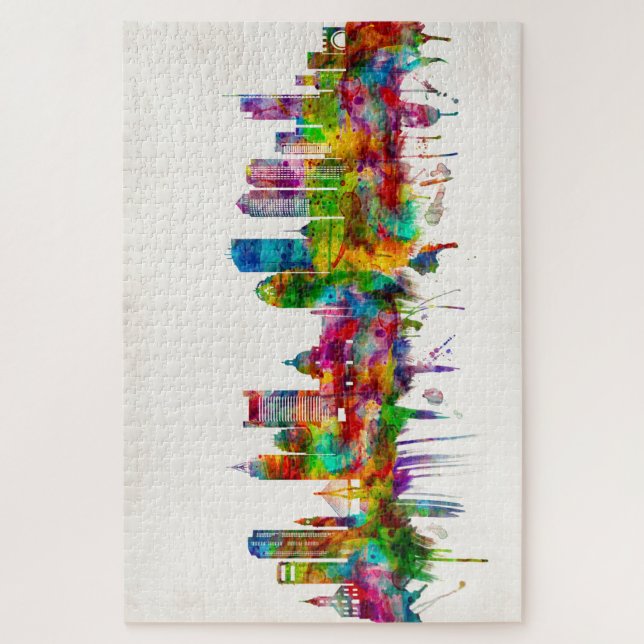 Boston Massachusetts Skyline Jigsaw Puzzle (Vertical)