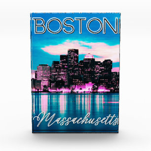 Boston Massachusetts Skyline Photo Block