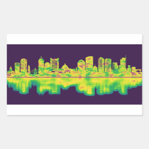 Boston Massachusetts Skyline Sticker