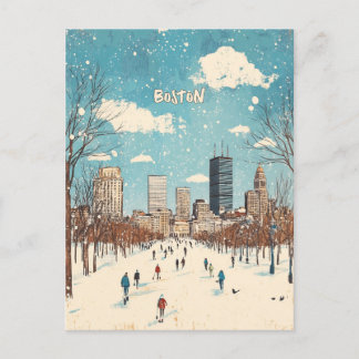Boston Massachusetts Travel Postcard